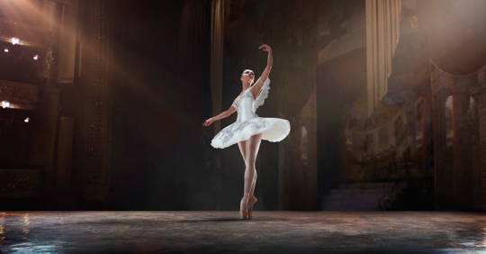 Ballerina on stage